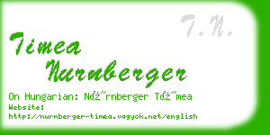 timea nurnberger business card